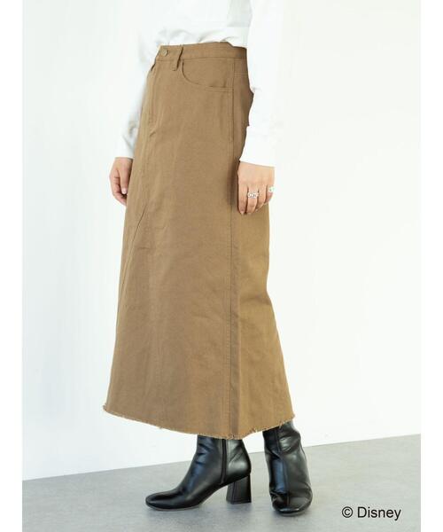 Disney（ディズニー）の「綿ツイルロングスカート/Mickey（スカート・レディース・ブラック/ベージュ・M/L）」の6枚目の写真