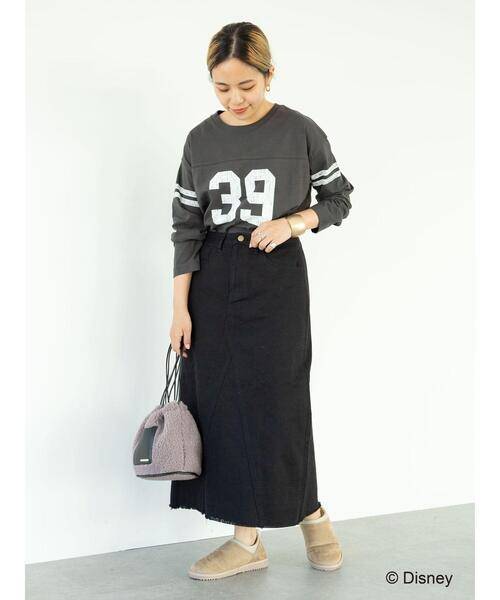 Disney（ディズニー）の「綿ツイルロングスカート/Mickey（スカート・レディース・ブラック/ベージュ・M/L）」の22枚目の写真