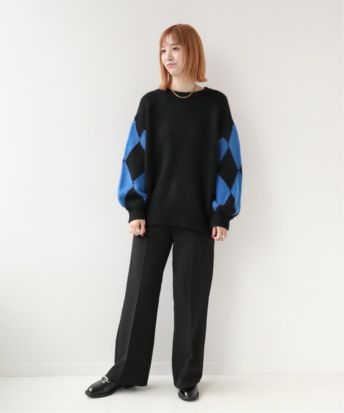 Simplicite（サンプリシテ）の「カラーイージー セミフレアパンツ◆（スラックス・レディース・ブラック/パープル/ピンク・FREE）」の7枚目の写真