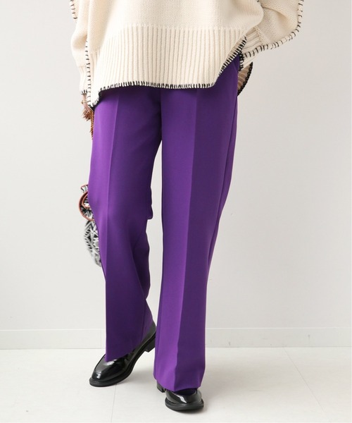 Simplicite（サンプリシテ）の「カラーイージー セミフレアパンツ◆（スラックス・レディース・ブラック/パープル/ピンク・FREE）」の18枚目の写真