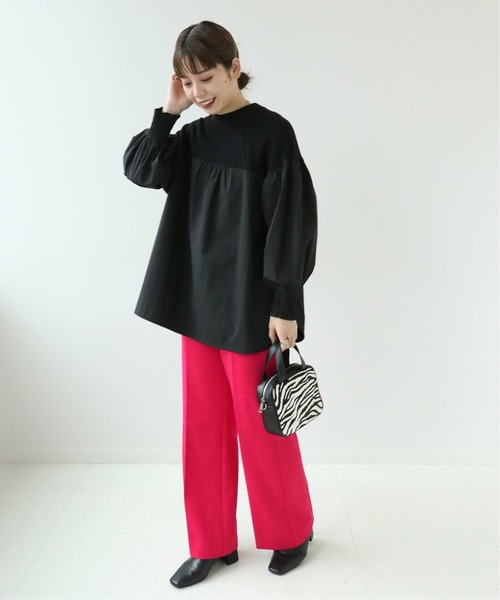 Simplicite（サンプリシテ）の「カラーイージー セミフレアパンツ◆（スラックス・レディース・ブラック/パープル/ピンク・FREE）」の13枚目の写真