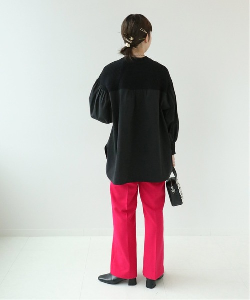 Simplicite（サンプリシテ）の「カラーイージー セミフレアパンツ◆（スラックス・レディース・ブラック/パープル/ピンク・FREE）」の15枚目の写真