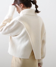 Cheek | クロスカシュクールハイネック２ＷＡＹニット(ニット/セーター)