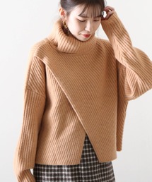 クロスカシュクールハイネック2WAYニット