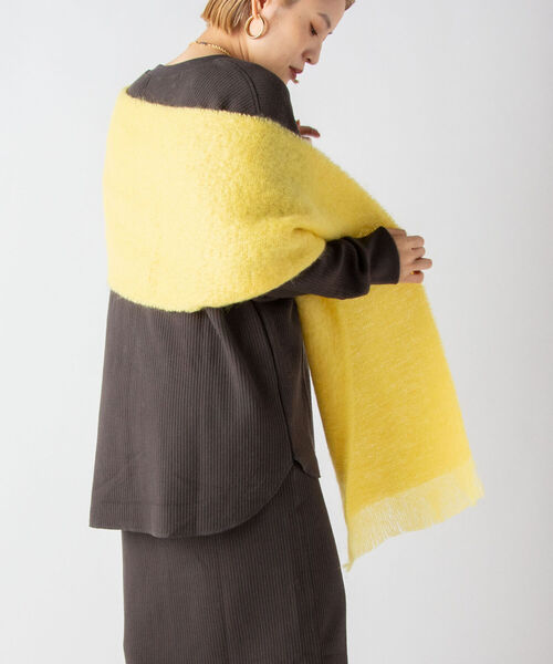 NOLLEY’S(ノーリーズ)の「【FOXFORD/フォックスフォード】モヘヤマフラー(マフラー・レディース・ブルー/ライトグリーン/アイボリー/パープル/グリーン系その他/イエロー/パープル系その他2・FREE)」の13枚目の写真