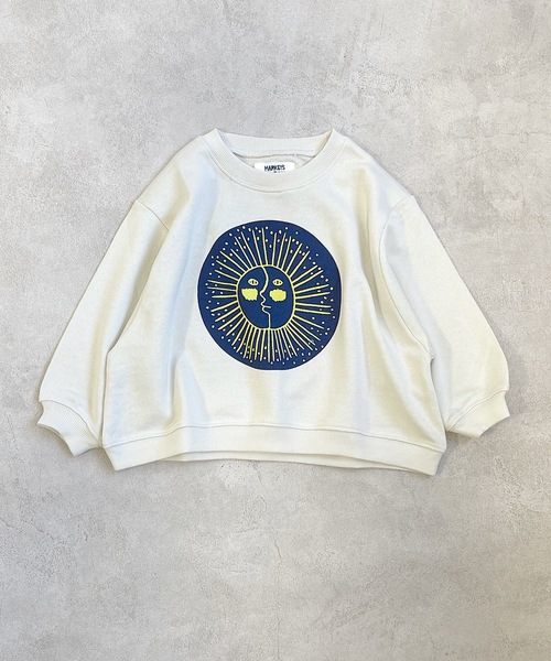 HOGAN RANCH WEAR(ホーガンランチウエア)の「イラストワイドトレーナー/H-6870(80~130cm)(スウェット・キッズ・ライトグレー/ミント/オフホワイト・110/130/95/100/90/80/120)」の3枚目の写真