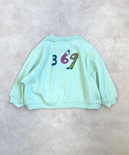 HOGAN RANCH WEAR(ホーガンランチウエア)の「イラストワイドトレーナー/H-6870(80~130cm)(スウェット・キッズ・ライトグレー/ミント/オフホワイト・110/130/95/100/90/80/120)」の5枚目の写真