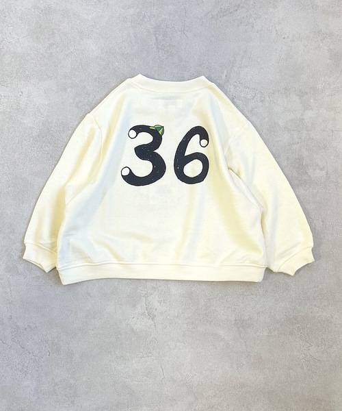 HOGAN RANCH WEAR(ホーガンランチウエア)の「イラストワイドトレーナー/H-6870(80~130cm)(スウェット・キッズ・ライトグレー/ミント/オフホワイト・110/130/95/100/90/80/120)」の9枚目の写真