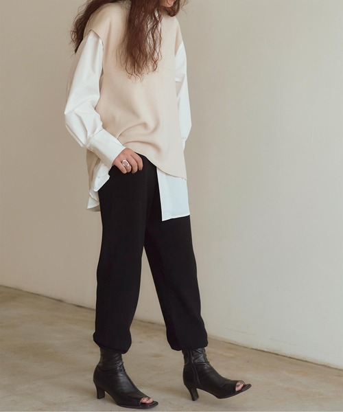 titivate(ティティベイト)の「ニットジョガーパンツ(その他パンツ・レディース・アイボリー/キャメル/ブラック・S/M/L)」の15枚目の写真