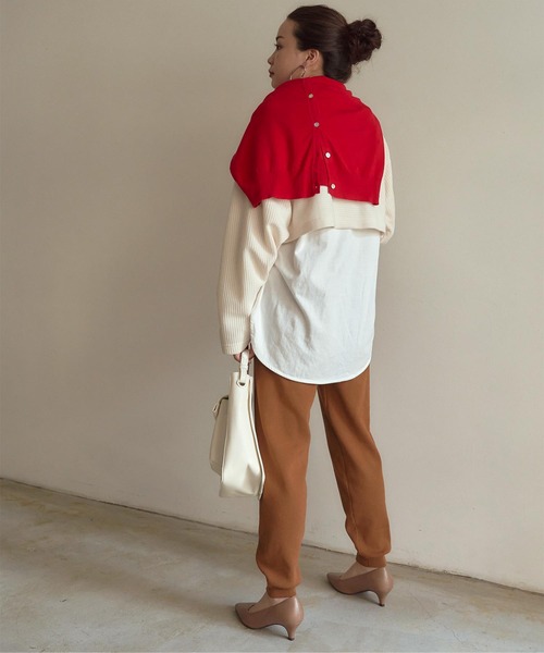 titivate(ティティベイト)の「ニットジョガーパンツ(その他パンツ・レディース・アイボリー/キャメル/ブラック・S/M/L)」の4枚目の写真