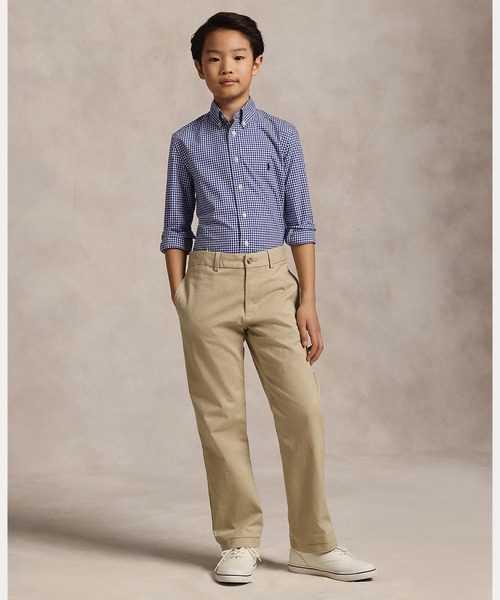 POLO RALPH LAUREN CHILDRENSWEAR（ポロ ラルフ ローレン チルドレンズウェア）の「ギンガム コットン ポプリン シャツ（シャツ/ブラウス・キッズ・ブルー・S/M/L/XL）」の6枚目の写真