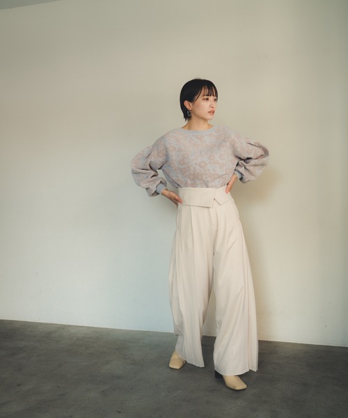 LADYMADE（レディメイド）の「フラップウエストプリーツパンツ（その他パンツ・レディース・ブラウン/アイボリー/その他・FREE）」の7枚目の写真