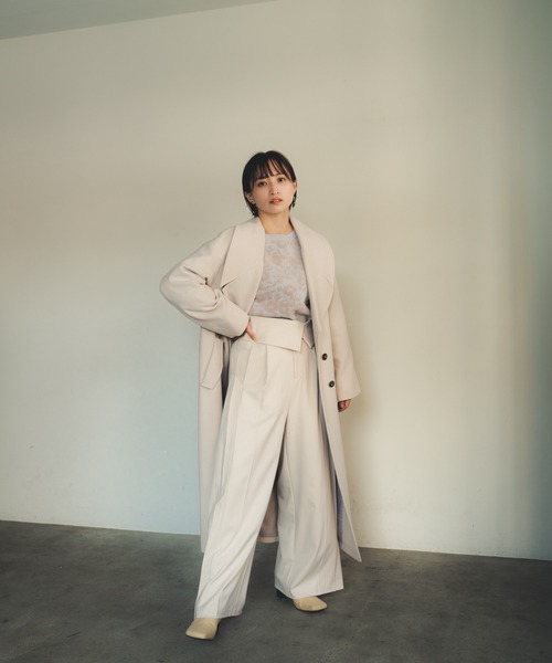 LADYMADE（レディメイド）の「フラップウエストプリーツパンツ（その他パンツ・レディース・ブラウン/アイボリー/その他・FREE）」の8枚目の写真