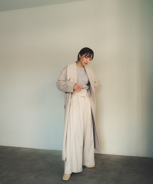 LADYMADE（レディメイド）の「フラップウエストプリーツパンツ（その他パンツ・レディース・ブラウン/アイボリー/その他・FREE）」の9枚目の写真