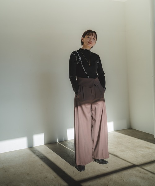 LADYMADE（レディメイド）の「フラップウエストプリーツパンツ（その他パンツ・レディース・ブラウン/アイボリー/その他・FREE）」の15枚目の写真