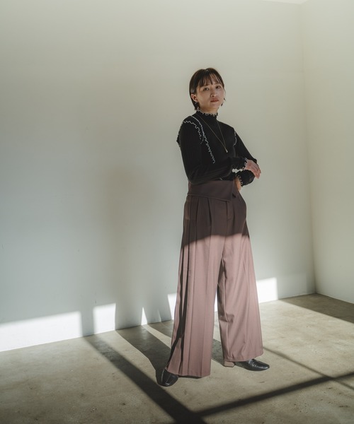 LADYMADE（レディメイド）の「フラップウエストプリーツパンツ（その他パンツ・レディース・ブラウン/アイボリー/その他・FREE）」の16枚目の写真