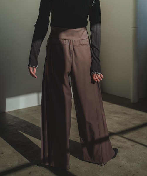 LADYMADE（レディメイド）の「フラップウエストプリーツパンツ（その他パンツ・レディース・ブラウン/アイボリー/その他・FREE）」の19枚目の写真