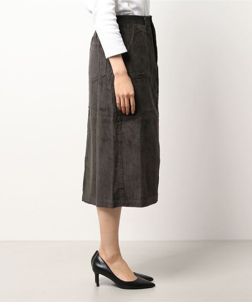 Samansa Mos2（サマンサ モスモス）の「ボックススカート（スカート・レディース・ベージュ/サックスブルー/チャコール・ﾌﾘ-）」の4枚目の写真