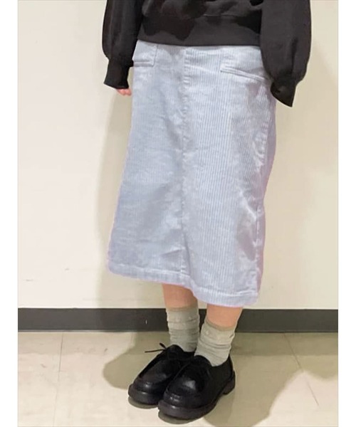 Samansa Mos2（サマンサ モスモス）の「ボックススカート（スカート・レディース・ベージュ/サックスブルー/チャコール・ﾌﾘ-）」の3枚目の写真