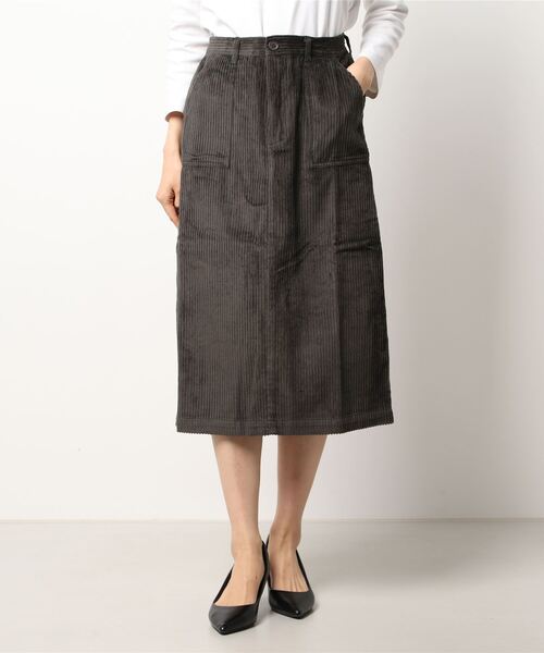 Samansa Mos2（サマンサ モスモス）の「ボックススカート（スカート・レディース・ベージュ/サックスブルー/チャコール・ﾌﾘ-）」の6枚目の写真