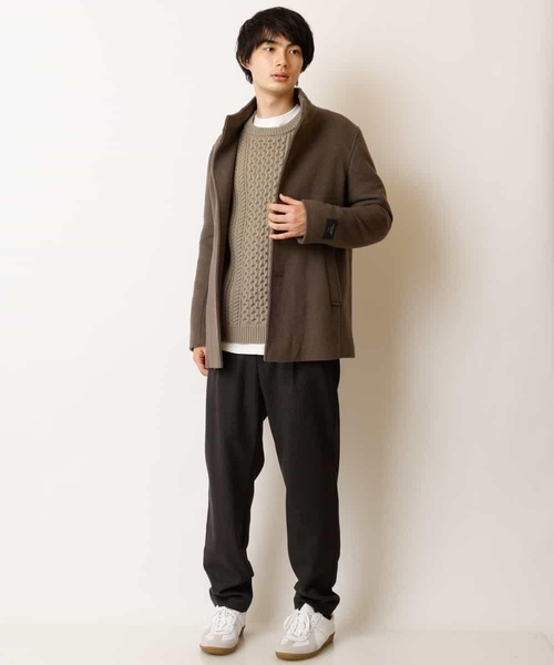 a.v.v(アーヴェヴェ)の「【2点SET/洗濯機で洗える】カットソー付きアラン編みクルーネックニット(ニット/セーター・メンズ・ベージュ/アイボリー/ネイビー/ブルー/レッド・44/46/50/48)」の10枚目の写真