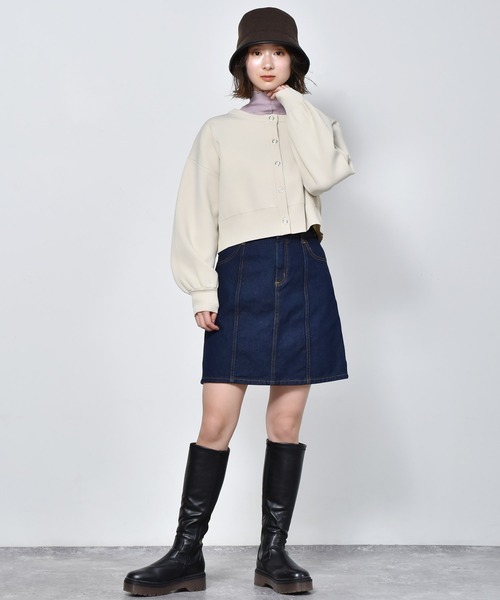 RETRO GIRL（レトロガール）の「カラーショートカーディガン（カーディガン/ボレロ・レディース・ブラック/オフホワイト/ピンク/イエロー/ブルー/グリーン・FREE）」の13枚目の写真