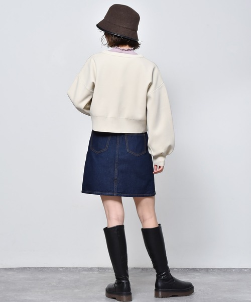 RETRO GIRL（レトロガール）の「カラーショートカーディガン（カーディガン/ボレロ・レディース・ブラック/オフホワイト/ピンク/イエロー/ブルー/グリーン・FREE）」の16枚目の写真