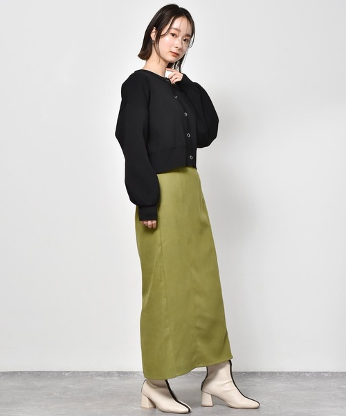 RETRO GIRL（レトロガール）の「カラーショートカーディガン（カーディガン/ボレロ・レディース・ブラック/オフホワイト/ピンク/イエロー/ブルー/グリーン・FREE）」の18枚目の写真