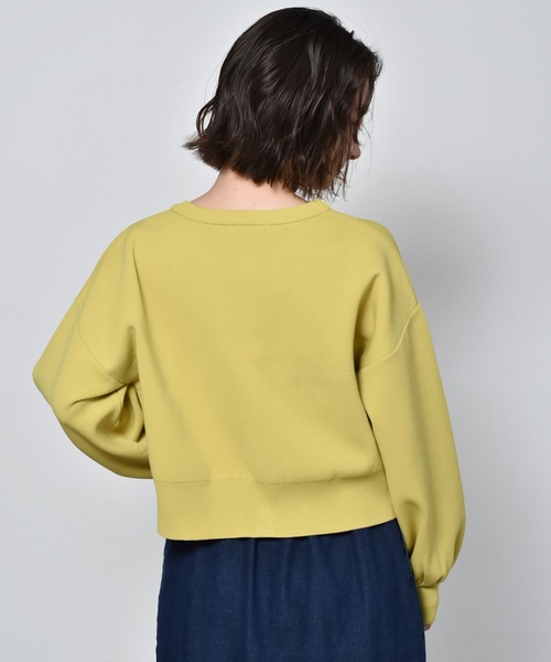 RETRO GIRL（レトロガール）の「カラーショートカーディガン（カーディガン/ボレロ・レディース・ブラック/オフホワイト/ピンク/イエロー/ブルー/グリーン・FREE）」の7枚目の写真