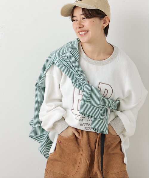 DOUBLE NAME(ダブルネーム)の「グランパストライプシャツ(シャツ/ブラウス・レディース・グレー/サックスブルー/イエロー/グリーン・FREE)」の13枚目の写真