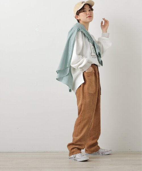 DOUBLE NAME(ダブルネーム)の「グランパストライプシャツ(シャツ/ブラウス・レディース・グレー/サックスブルー/イエロー/グリーン・FREE)」の10枚目の写真