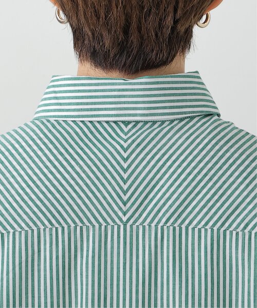 DOUBLE NAME(ダブルネーム)の「グランパストライプシャツ(シャツ/ブラウス・レディース・グレー/サックスブルー/イエロー/グリーン・FREE)」の14枚目の写真