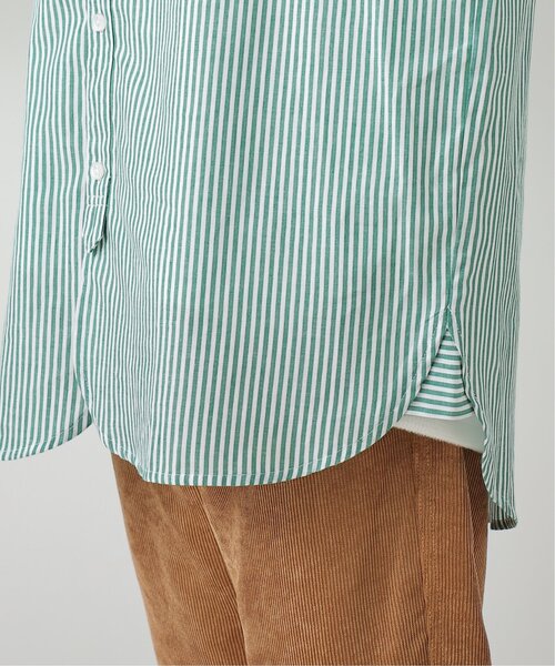DOUBLE NAME(ダブルネーム)の「グランパストライプシャツ(シャツ/ブラウス・レディース・グレー/サックスブルー/イエロー/グリーン・FREE)」の21枚目の写真