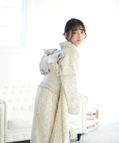 utatane（ウタタネ）の「振袖2点セット　レース着物＋袋帯（着物・レディース・ベージュ・FREE）」の19枚目の写真
