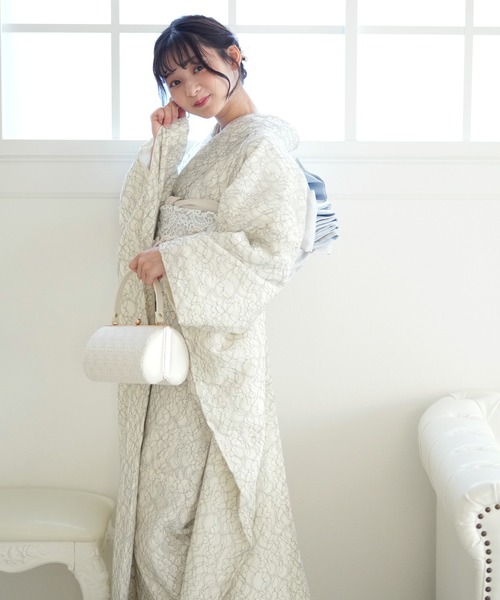 utatane（ウタタネ）の「振袖2点セット　レース着物＋袋帯（着物・レディース・ベージュ・FREE）」の18枚目の写真