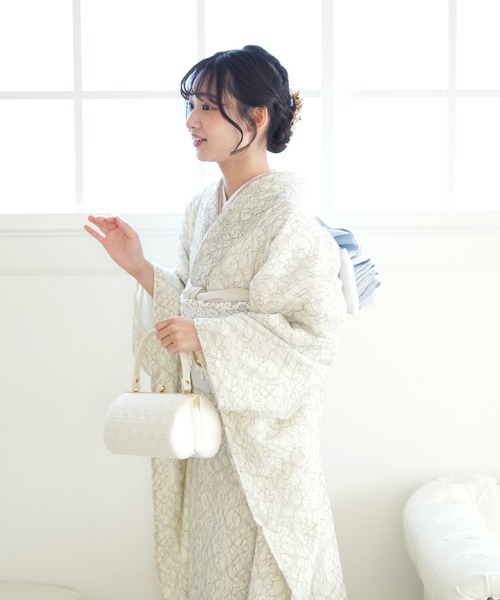 utatane（ウタタネ）の「振袖2点セット　レース着物＋袋帯（着物・レディース・ベージュ・FREE）」の17枚目の写真
