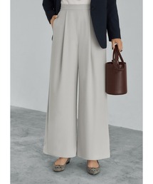 カラージョーゼットワイドパンツ