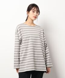 Samansa Mos2 | 前後着天竺ボーダーTシャツ(Tシャツ/カットソー)