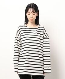 Samansa Mos2 | 前後着天竺ボーダーTシャツ(Tシャツ/カットソー)