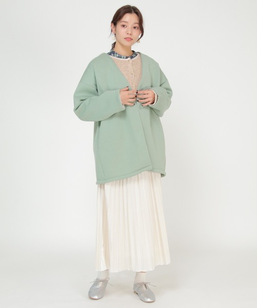 LBC(エルビーシー)の「【WEB限定】ボンディングコーディガン(ブルゾン・レディース・グリーン/ベージュ/ブラウン・L/M)」の17枚目の写真