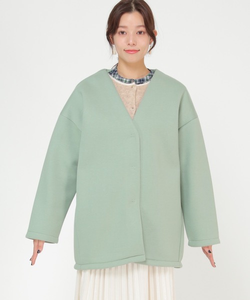 LBC(エルビーシー)の「【WEB限定】ボンディングコーディガン(ブルゾン・レディース・グリーン/ベージュ/ブラウン・L/M)」の20枚目の写真