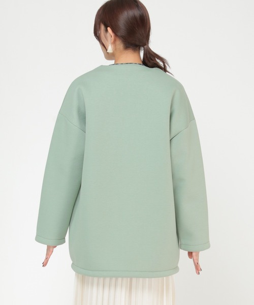 LBC(エルビーシー)の「【WEB限定】ボンディングコーディガン(ブルゾン・レディース・グリーン/ベージュ/ブラウン・L/M)」の8枚目の写真