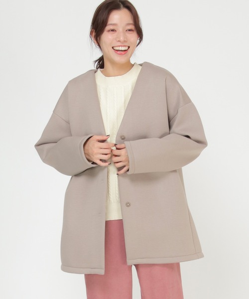 LBC(エルビーシー)の「【WEB限定】ボンディングコーディガン(ブルゾン・レディース・グリーン/ベージュ/ブラウン・L/M)」の22枚目の写真