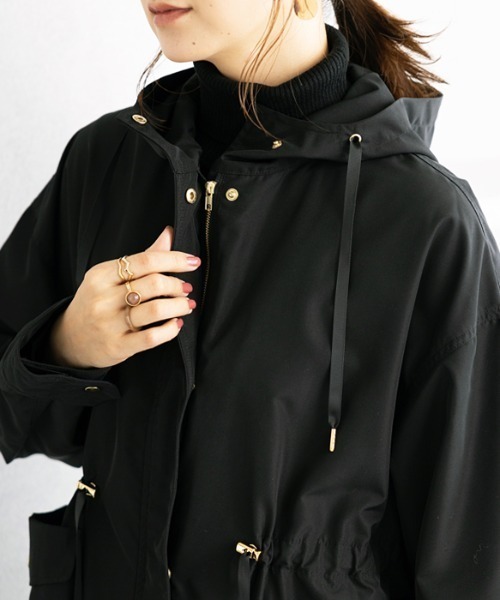 GeeRA（ジーラ）の「ウエストドロストマウンテンパーカー（マウンテンパーカー・レディース・ブラック/ライトベージュ/ライトカーキ・SMALL/LARGE/X-LARGE/XX-LARGE/MEDIUM）」の19枚目の写真