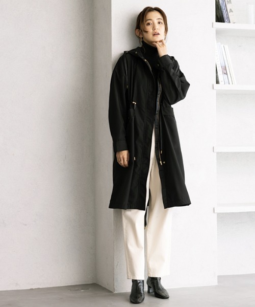 GeeRA（ジーラ）の「ウエストドロストマウンテンパーカー（マウンテンパーカー・レディース・ブラック/ライトベージュ/ライトカーキ・SMALL/LARGE/X-LARGE/XX-LARGE/MEDIUM）」の11枚目の写真