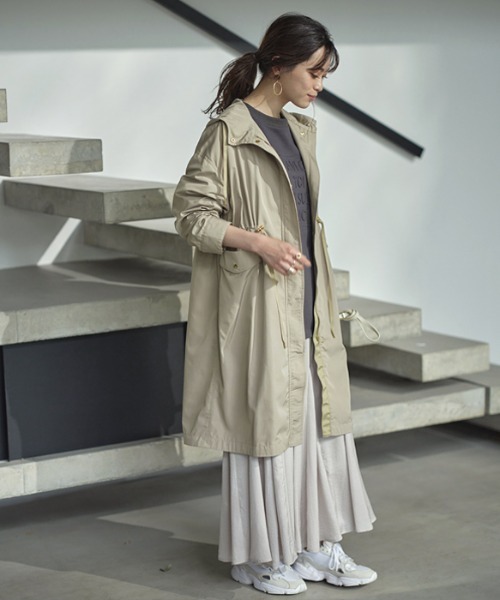 GeeRA（ジーラ）の「ウエストドロストマウンテンパーカー（マウンテンパーカー・レディース・ブラック/ライトベージュ/ライトカーキ・SMALL/LARGE/X-LARGE/XX-LARGE/MEDIUM）」の14枚目の写真