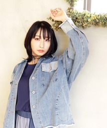 BITTOKO（ビットコ）の「オーバーデニムブルゾン（デニムジャケット