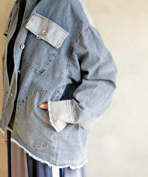 BITTOKO（ビットコ）の「オーバーデニムブルゾン（デニムジャケット