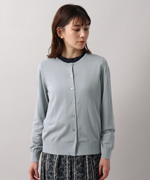 SOUP（スープ）の「◆接触冷感・UVカット/クルーネックカーディガン（カーディガン/ボレロ・レディース・ライトグレー/ライトブルー/ブラック/ダークブラウン/ベビーピンク/ホワイト系5・11/15 /13/09）」の12枚目の写真