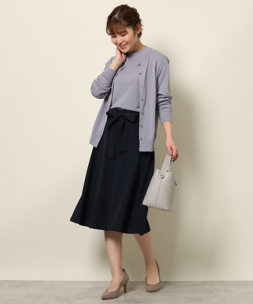 SOUP（スープ）の「◆接触冷感・UVカット/クルーネックカーディガン（カーディガン/ボレロ・レディース・ライトグレー/ライトブルー/ブラック/ダークブラウン/ベビーピンク/ホワイト系5・11/15 /13/09）」の8枚目の写真